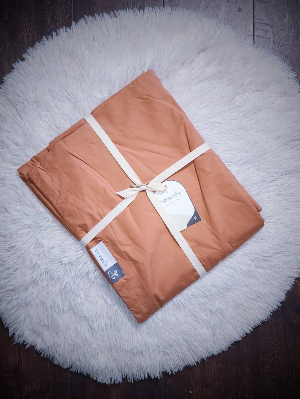 NEW! Berkshire 100% Organic Percale Cotton Duvet Set Full/Queen